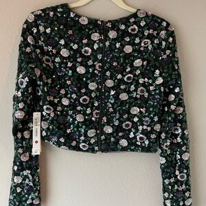 Sequined zendaya collab top.